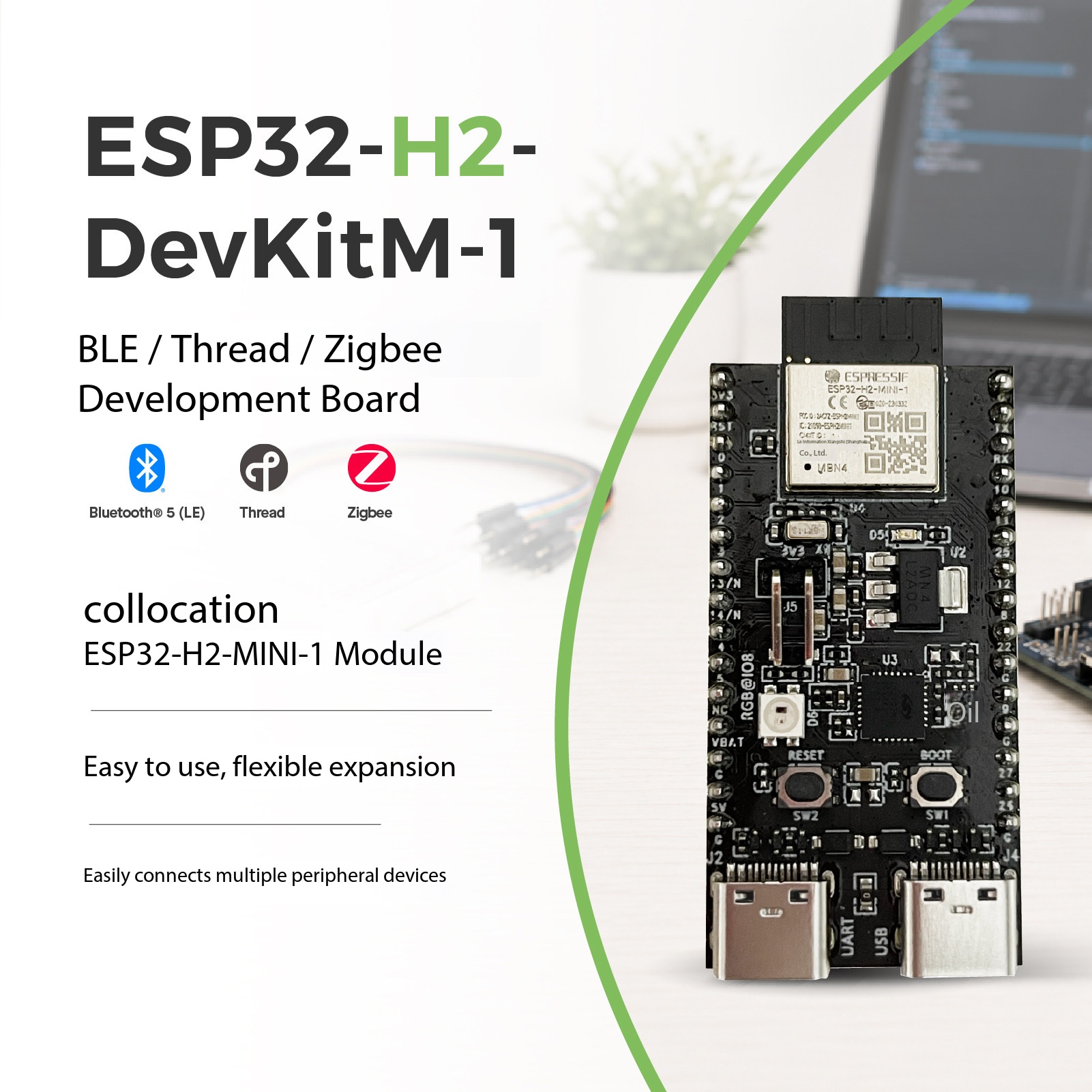 Esp32 H2 - Espressif ESP32-H2-DevKitM-1 802.15.4 RISC-V плата Thread