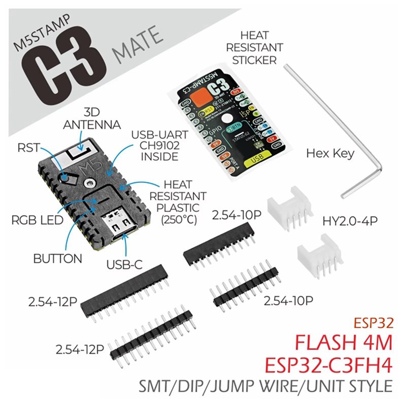 Плата разработки AS95-ESP32-C3 – обзор и цена Esp32 Wifi Bluetooth Module