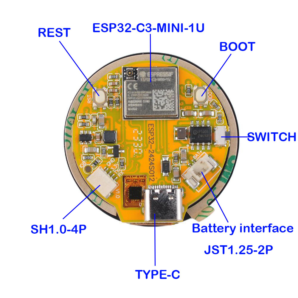 1,28-дюймовый дисплей ESP32, м – обзор и цена Esp32 C3